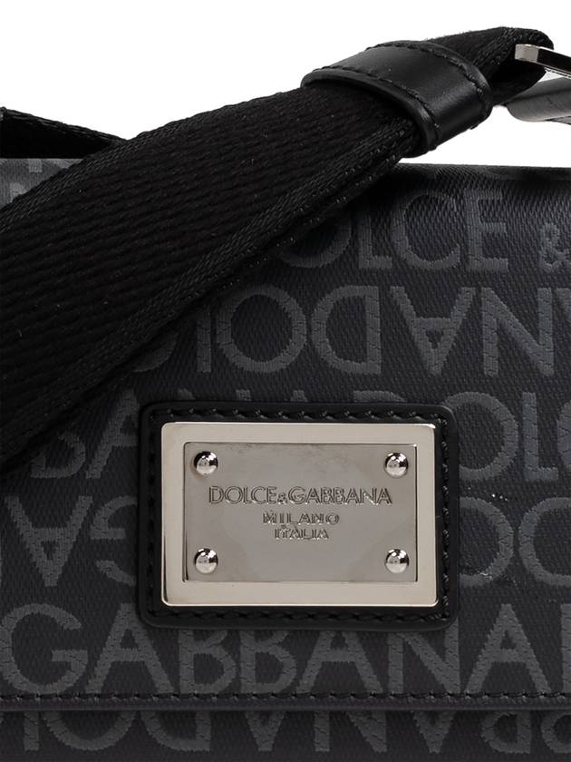 Dolce & Gabbana Shoulder Bag With Logo, Men's, Black - DOLCE&GABBANA - BALAAN 6