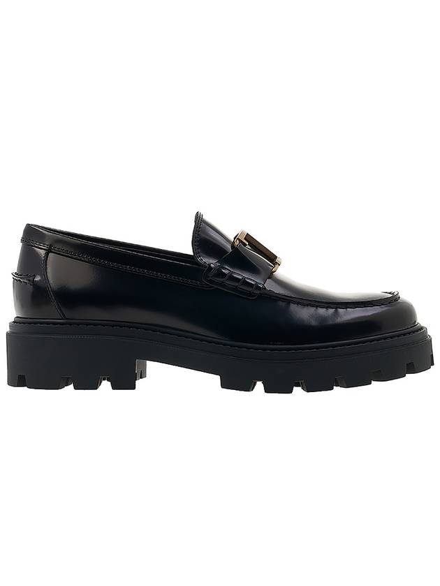 T Timeless Leather Loafers Black - TOD'S - BALAAN 3