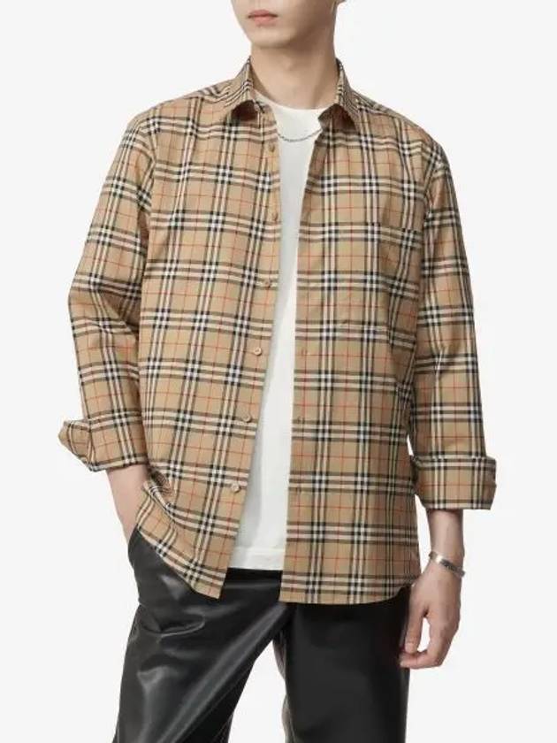 Vintage Check Pattern Long Sleeve Shirt Beige - BURBERRY - BALAAN 2