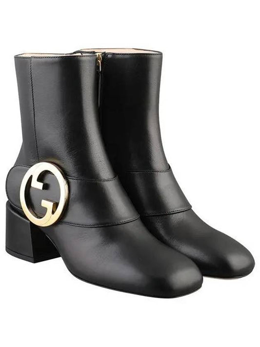 Blondie Leather Walker Boots Black - GUCCI - BALAAN 2