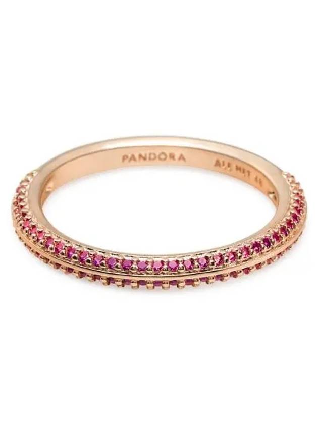 Me Red Pave Ring Rose Gold - PANDORA - BALAAN 3