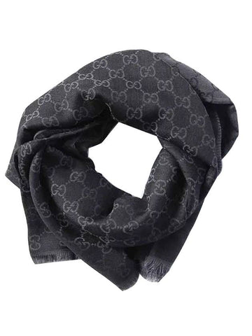 GG Jacquard Square Muffler Grey - GUCCI - BALAAN 1