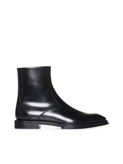 Logo Plaque Zip-Up Ankle Boots Black - ALEXANDER MCQUEEN - BALAAN 2