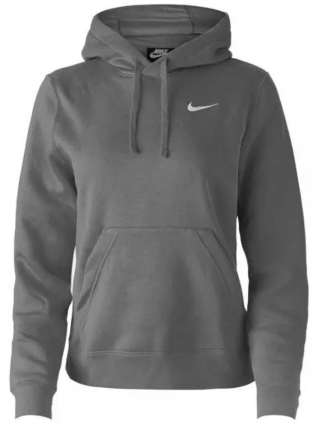 Logo Team Club Pullover Hoodie Black - NIKE - BALAAN 2