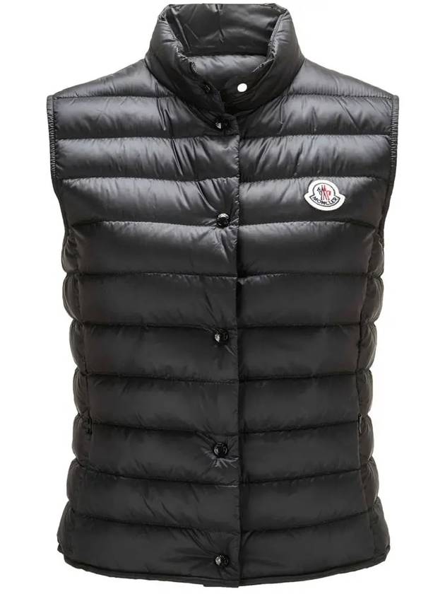 Liane Logo Patch Down Vest Black - MONCLER - BALAAN 3