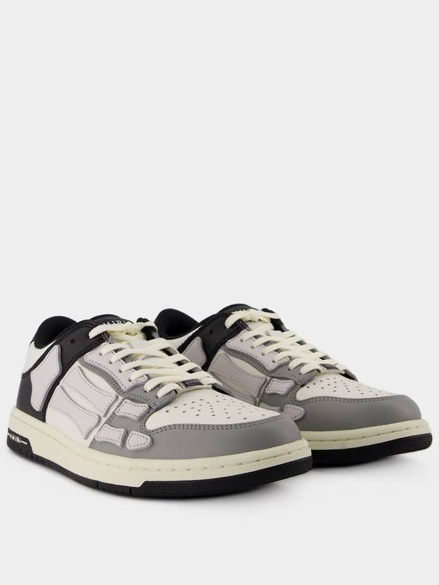 Two-Tone Skel Top Low Sneakers - Amiri - Leather - Black/White/Grey - AMIRI - BALAAN 2