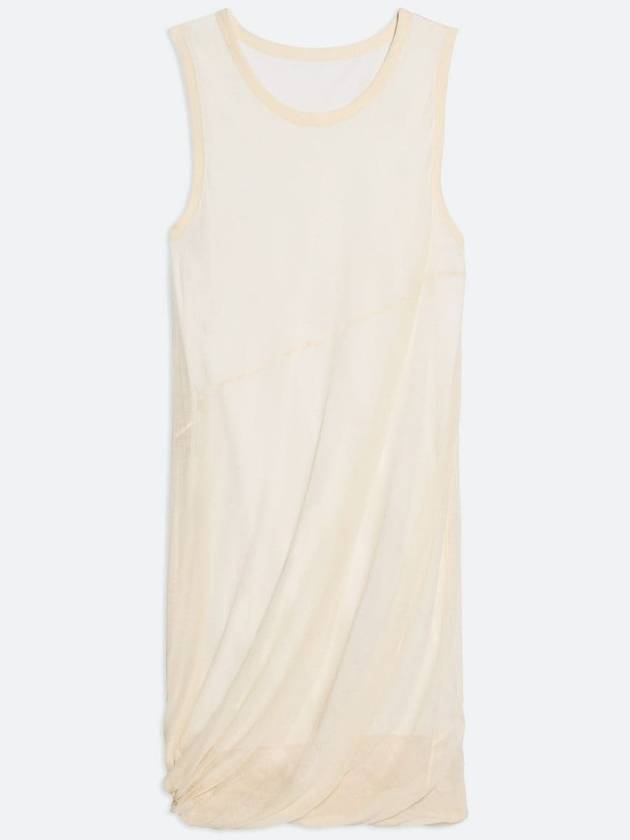 Bubble Knit Sleeveless Midi Dress Ivory - HELMUT LANG - BALAAN 2