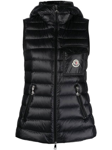 Women s GLYGOS Hooded Padded Vest Black 1A00028 595ZZ 999 - MONCLER - BALAAN 1