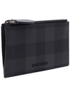 Check Zip Card Wallet Grey - BURBERRY - BALAAN 4