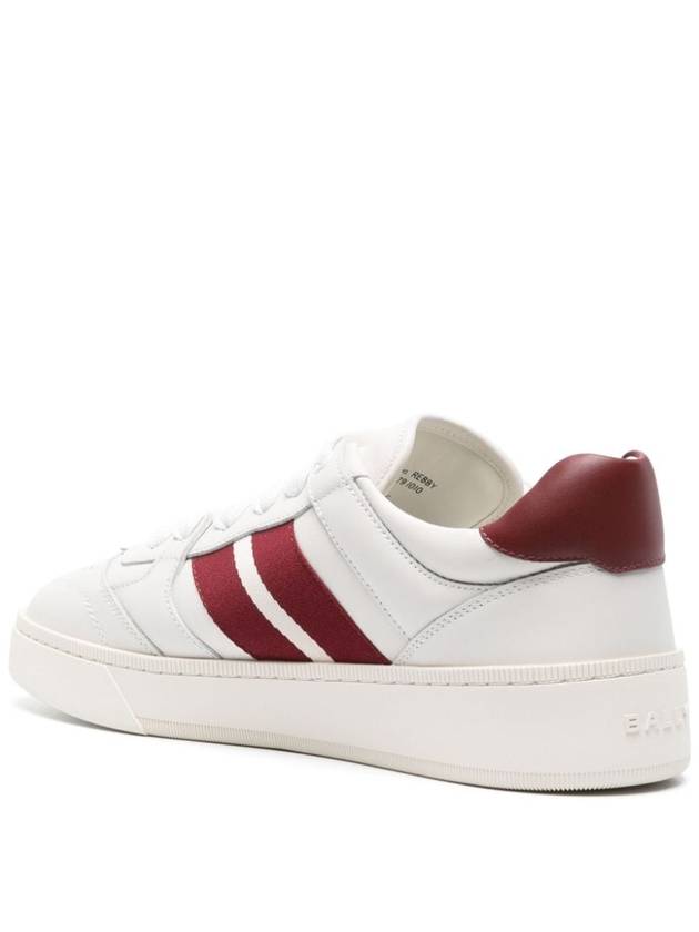 Rebby Leather Low-Top Sneakers White - BALLY - BALAAN 4