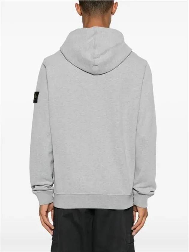 Wappen Patch Brushed Cotton Fleece Hoodie Grey - STONE ISLAND - BALAAN 8