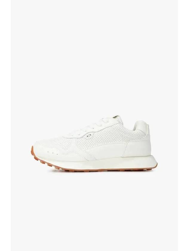 Women s Punching Panel Platform Low Top Sneakers Off White - ARMANI EXCHANGE - BALAAN 1