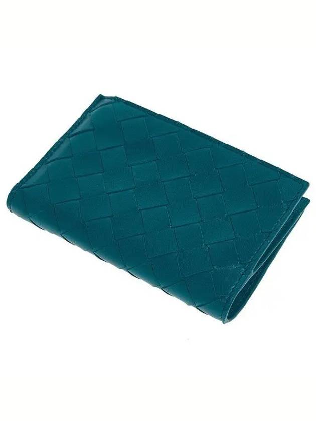 Intrecciato French Medium Wallet Blue - BOTTEGA VENETA - BALAAN 4