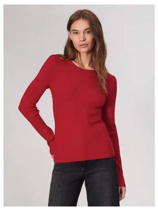 Rag Bone Women s Audrina Crew Sweatshirt Red Domestic Product GM0024072524175 - RAG & BONE - BALAAN 1