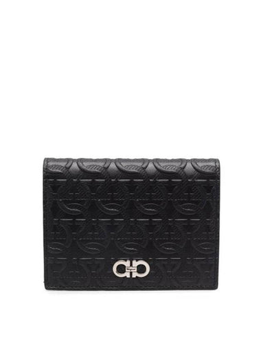 Leather Card Wallet Black - SALVATORE FERRAGAMO - BALAAN 1