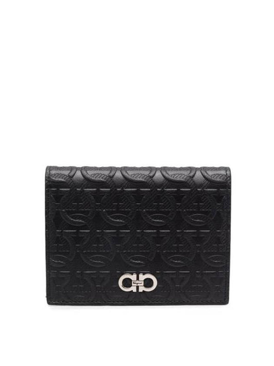 Leather Card Wallet Black - SALVATORE FERRAGAMO - BALAAN 1