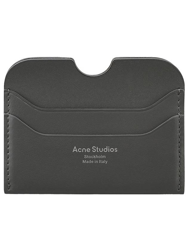 Silver Logo Card Wallet Dark Grey - ACNE STUDIOS - BALAAN 1