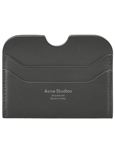 Silver Logo Card Wallet Dark Grey - ACNE STUDIOS - BALAAN 1