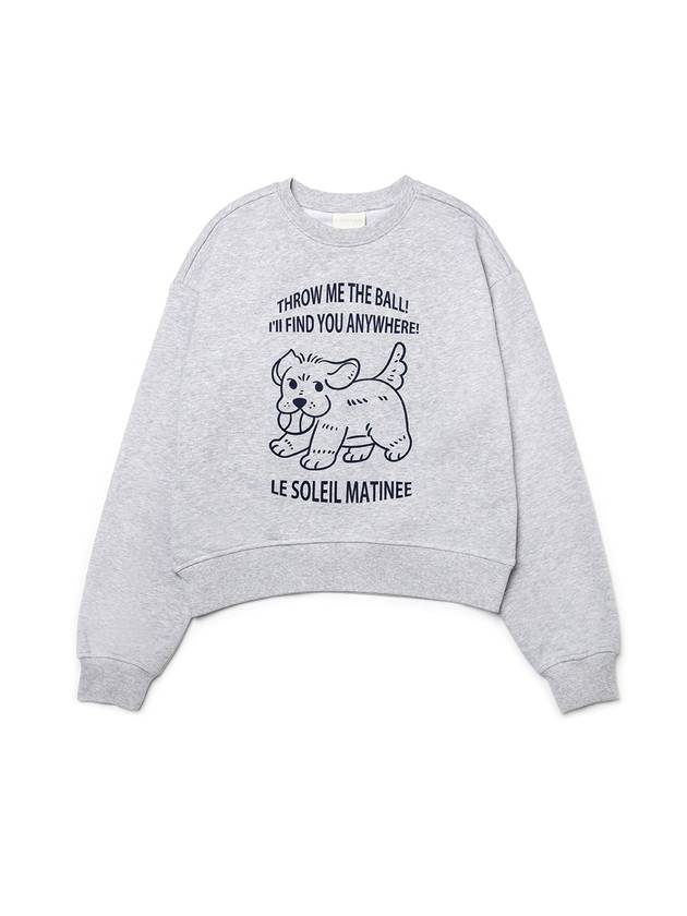 Brushed Options Catch Ball Puppy Sweat Shirts MELANGE GRAY - LE SOLEIL MATINEE - BALAAN 2