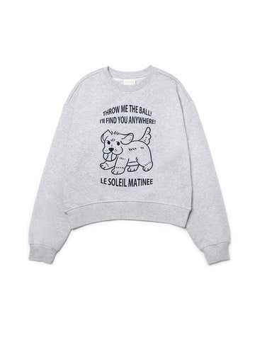 Brushed Options Catch Ball Puppy Sweat Shirts MELANGE GRAY - LE SOLEIL MATINEE - BALAAN 1