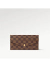 Sarah Damier Ebene Long Wallet Brown - LOUIS VUITTON - BALAAN 2