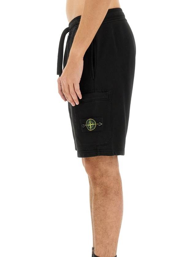 Wappen Patch Cargo Bermuda Shorts Black - STONE ISLAND - BALAAN 5