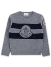 Kids Big Logo Wool Knit Gray 9C00002 M1241 988 8 10A - MONCLER - BALAAN 2