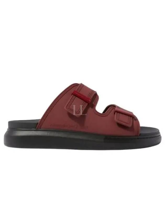 Hybrid Debossed Logo Slippers Red - ALEXANDER MCQUEEN - BALAAN 2