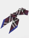 Nova Check Silk Scarf Purple - BURBERRY - BALAAN 4