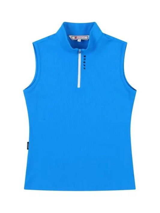 ribbed jersey half-zip tank top OF9813LABLUE - ONOFF - BALAAN 1