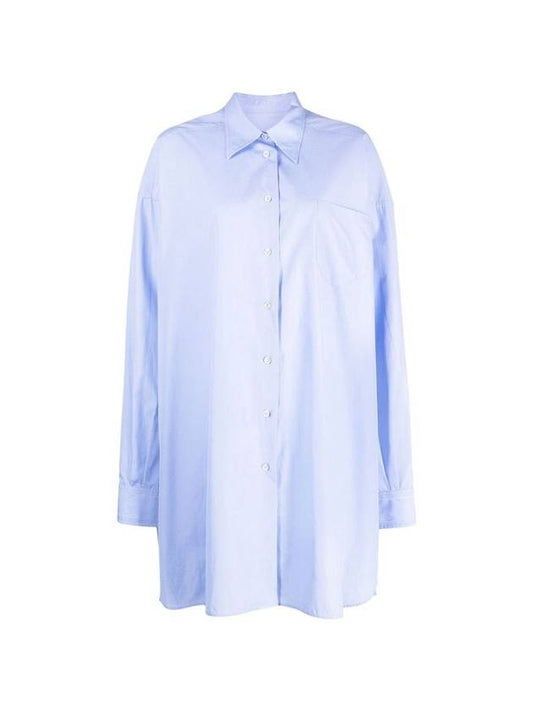 Cotton Poplin Shirt Light Blue - MAISON MARGIELA - BALAAN 1