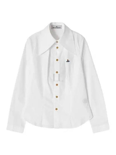 W Violin Logo Shirt White - VIVIENNE WESTWOOD - BALAAN 2