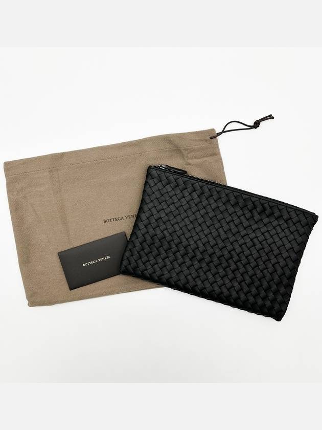 Intrecciato Clutch Bag Black - BOTTEGA VENETA - BALAAN 7