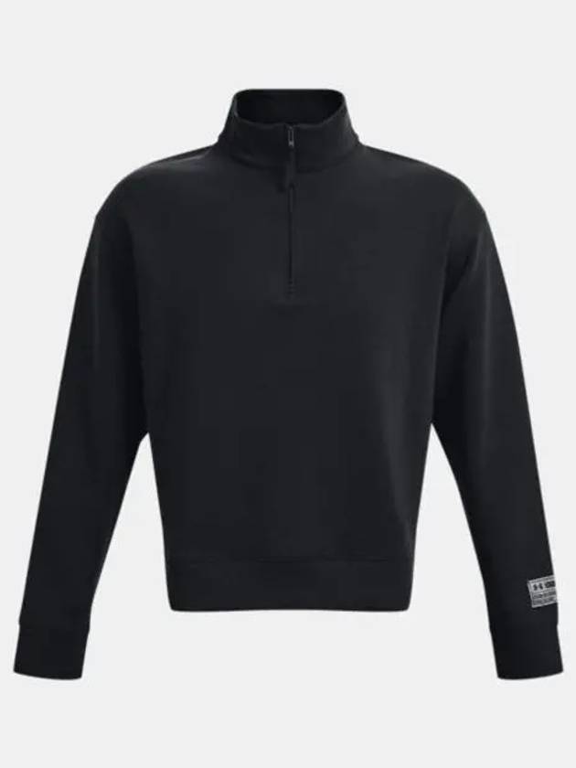 Summit Knit Half Zip Sweatshirt Black - UNDER ARMOUR - BALAAN 2