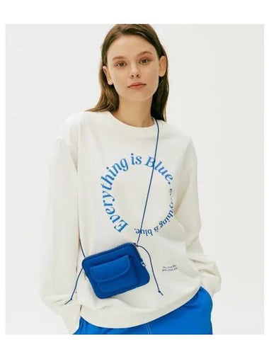 Every Blue Lettering Sweatshirt KD2POF1103FOWH - KEDS - BALAAN 1