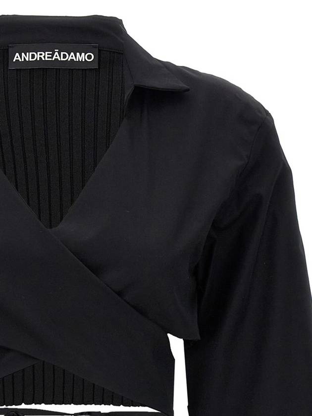 Andreādamo 'Criss Cross' Cropped Shirt - ANDREADAMO - BALAAN 3