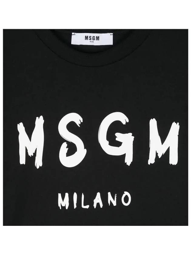 Kids Sketch Logo Long Sleeve T shirt Black - MSGM - BALAAN 2