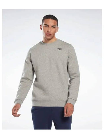 Small Vector Brushed Sweatshirt Gray HS7117 - REEBOK - BALAAN 1