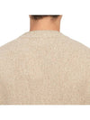 Men's Tonal Cashmere Crew Neck Sweater Champagne - AMI - BALAAN 8