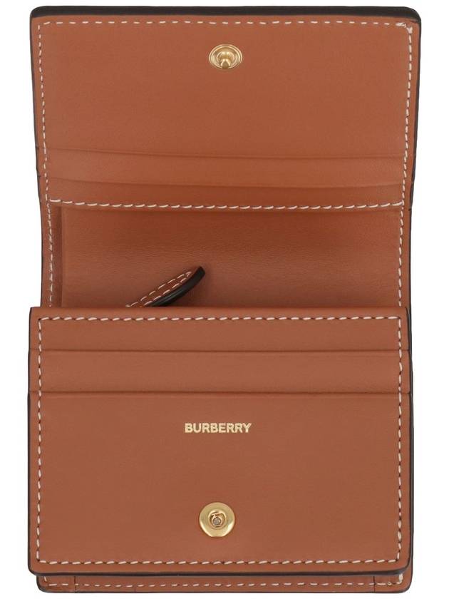 Engraved Logo Check Half Wallet Archive Beige - BURBERRY - BALAAN 5