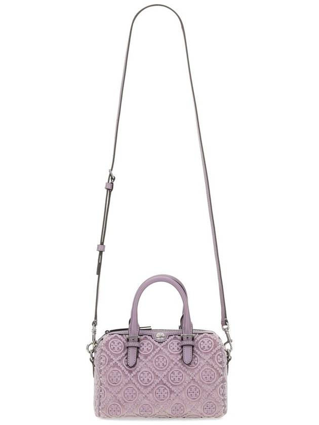 Tory Burch "T Monogram Petite Satchel Bag In Fil Coupé" - TORY BURCH - BALAAN 2