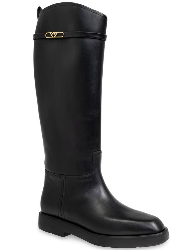 Emporio Armani Leather Boots, Women's, Black - EMPORIO ARMANI - BALAAN 4