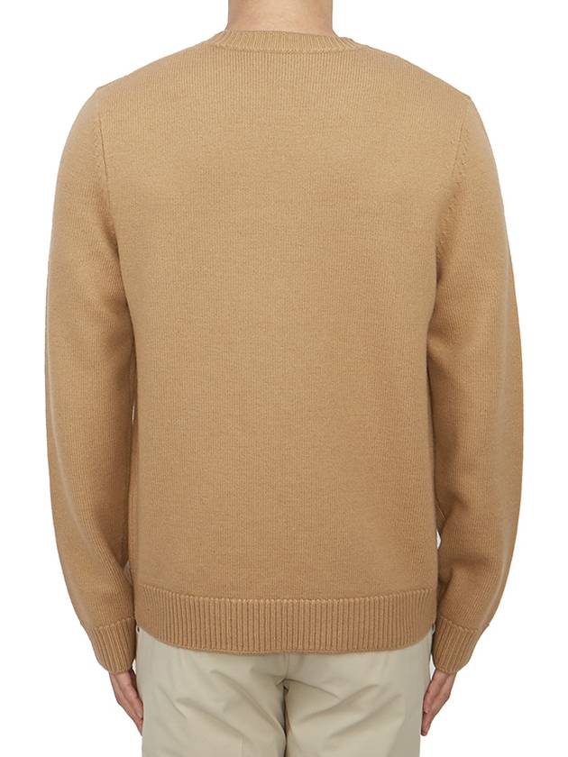 Edward Embroidered Logo Knit Top Camel - A.P.C. - BALAAN 4