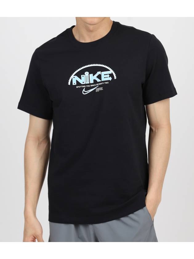 Fitness Short Sleeve T-Shirt Black - NIKE - BALAAN 1