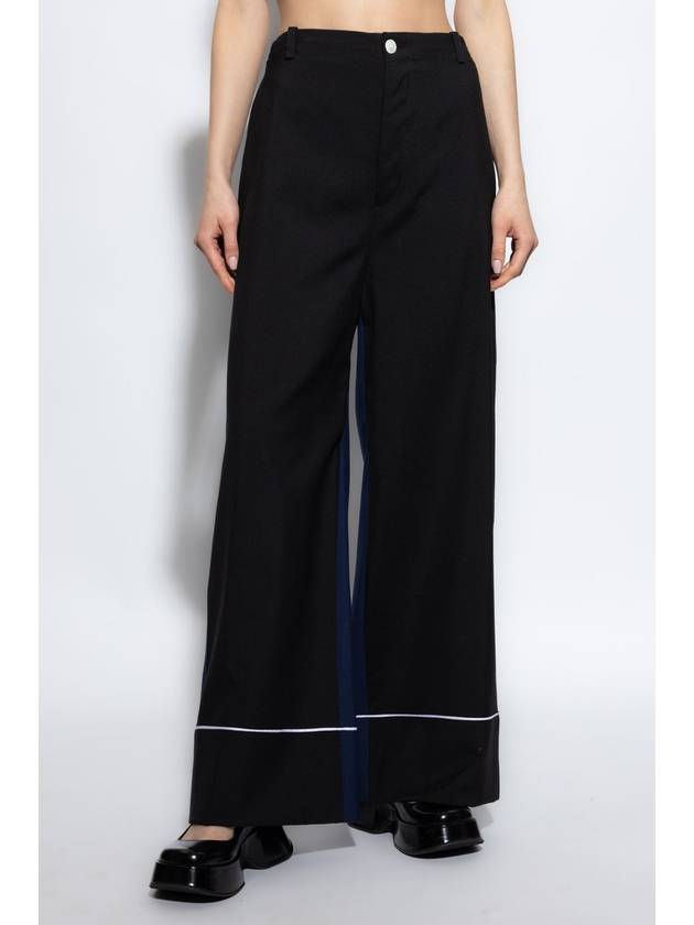 Marni Wool High-waisted Trousers, Women's, Black - MARNI - BALAAN 3