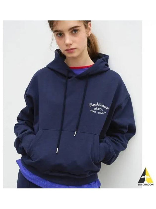 FRENCH CROP HOODY NAVY - BENSIMON - BALAAN 1