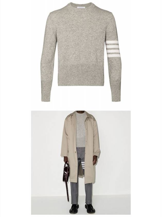 4 Bar Logo Wool Knit Top Grey - THOM BROWNE - BALAAN 6