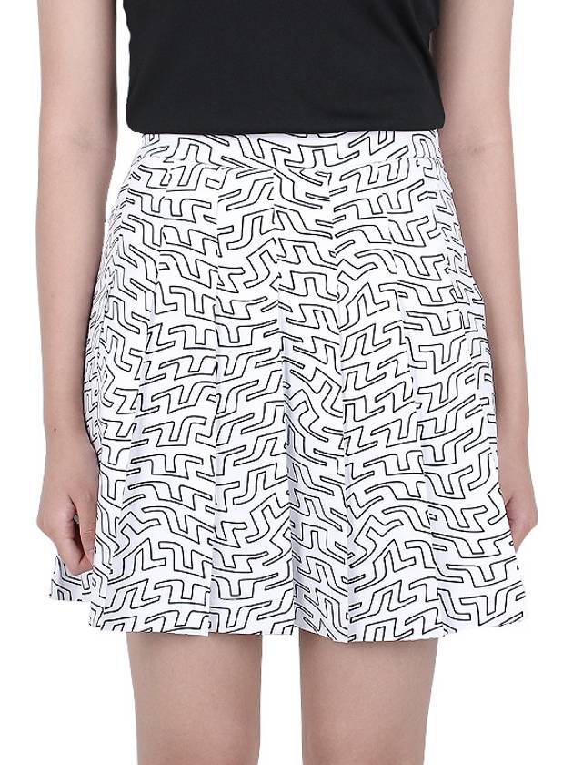 Golf Adina Print Skirt White - J.LINDEBERG - BALAAN 3