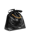 Crush Small Leather Shoulder Bag Black - BALENCIAGA - BALAAN 5