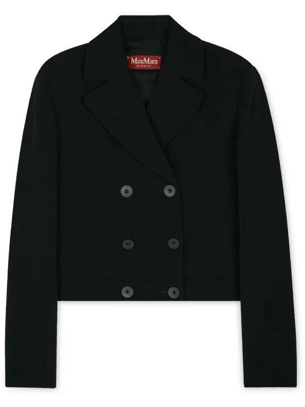 Women's Acciaio Caddy Crop Jacket Black - MAX MARA - BALAAN 4